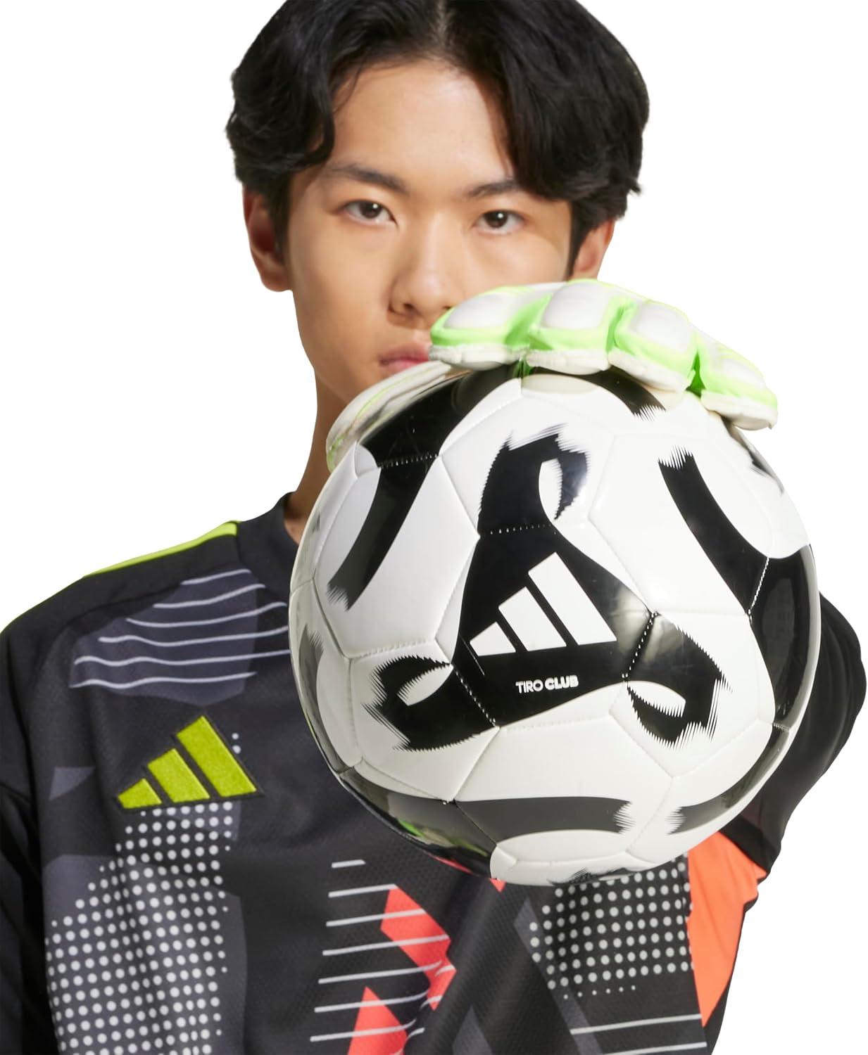 imageAdidas Predator Match Fingersave Goalie Soccer GlovesWhiteLucid LemonLucid Pink