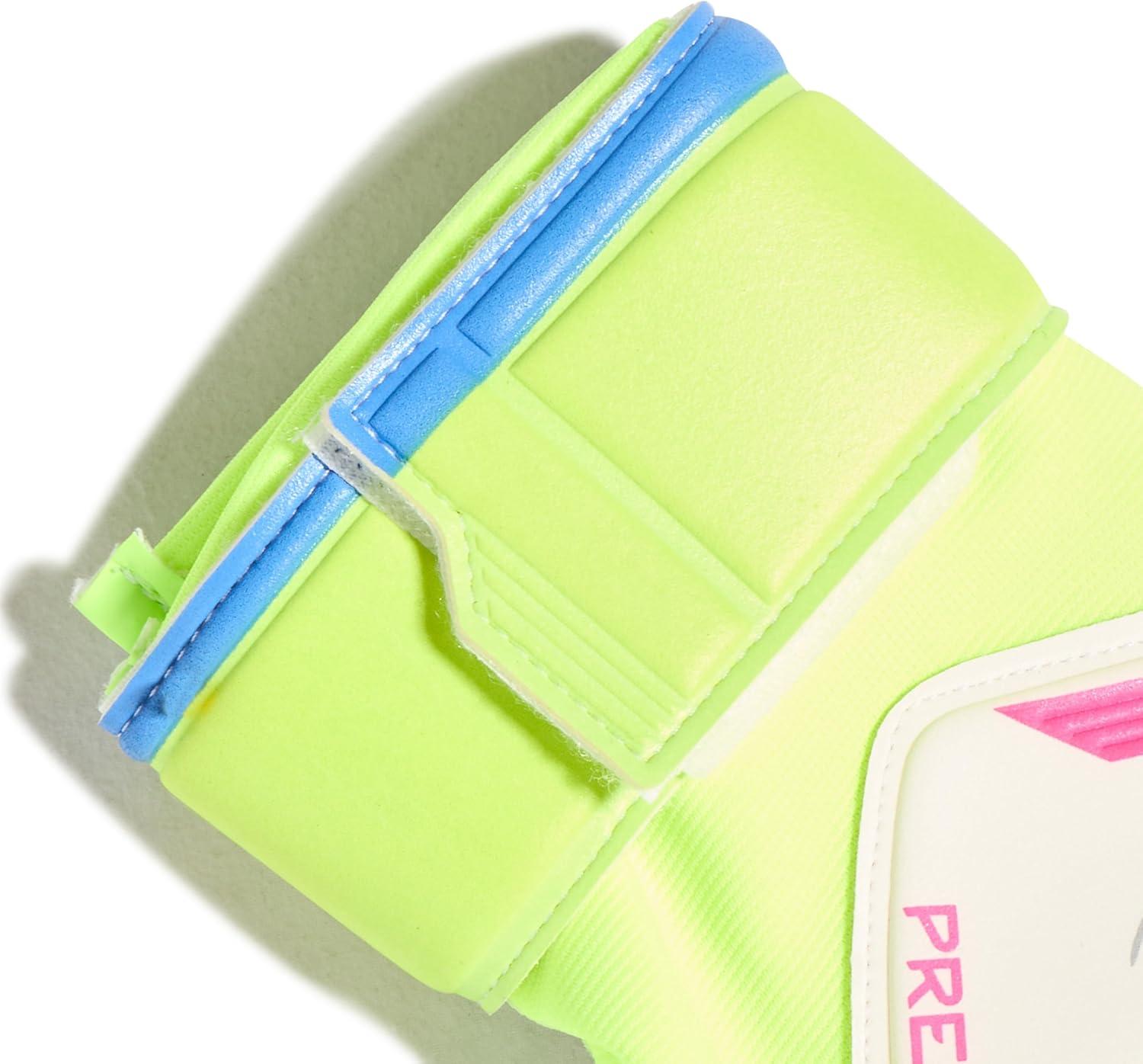 imageAdidas Predator Match Fingersave Goalie Soccer GlovesWhiteLucid LemonLucid Pink