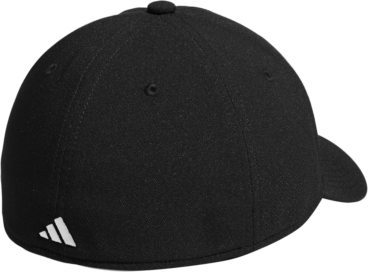 imageAdidas UnisexAdult Gameday Hat Flexible Stretch Sports Baseball CapBlackWhiteOffseason