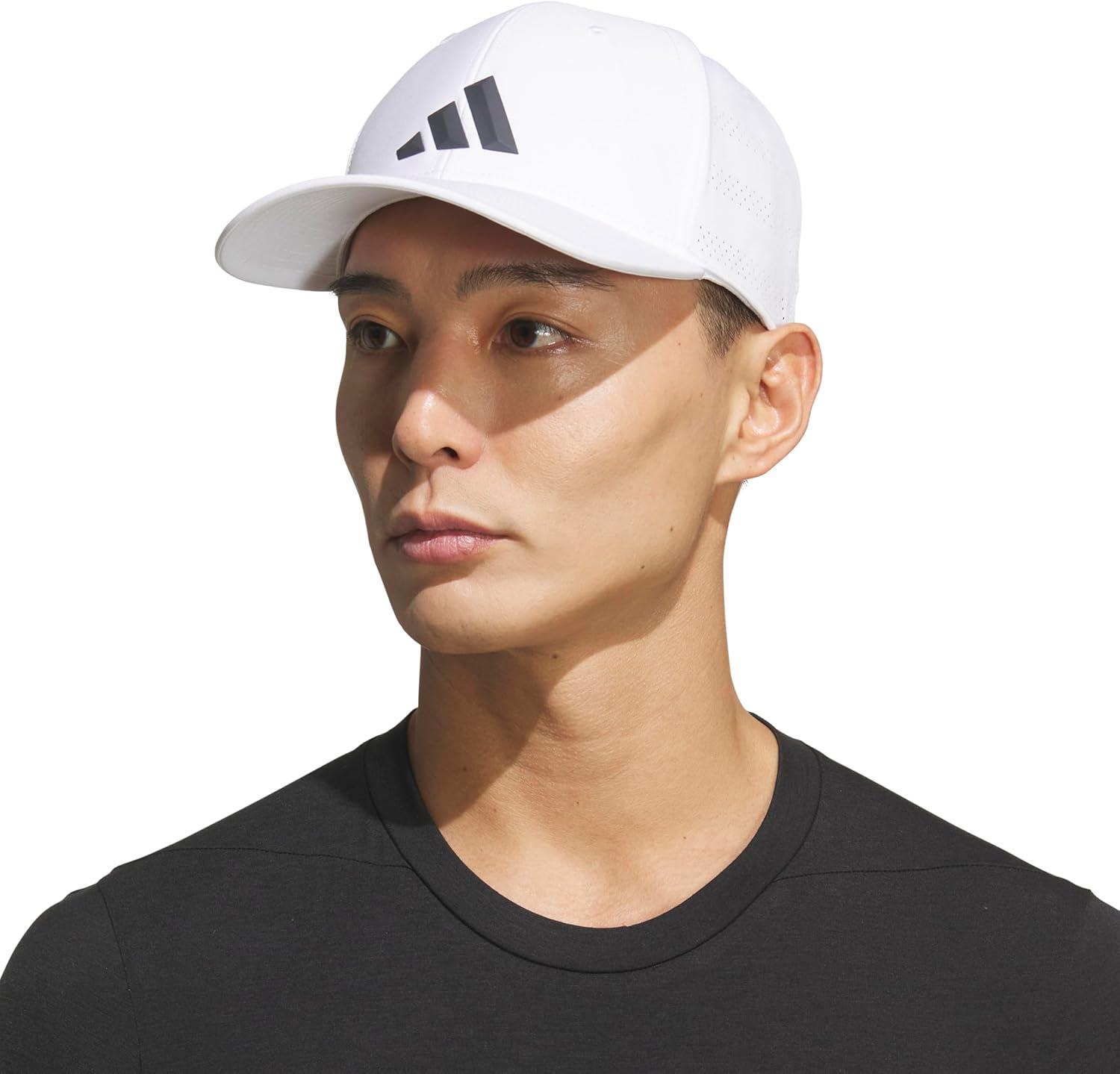 imageAdidas UnisexAdult Gameday Hat Flexible Stretch Sports Baseball CapWhiteGrey Six