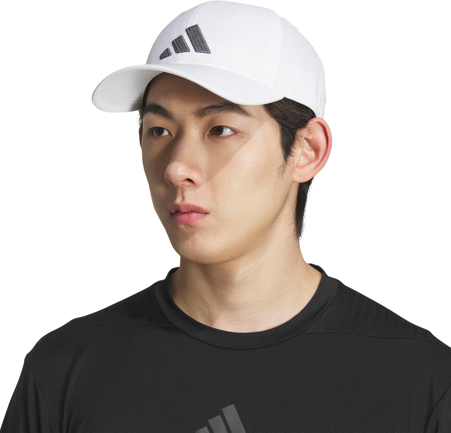 imageAdidas UnisexAdult Gameday Hat Flexible Stretch Sports Baseball CapWhiteOnix GreyOffseason