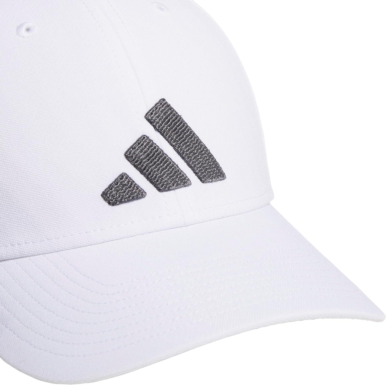 imageAdidas UnisexAdult Gameday Hat Flexible Stretch Sports Baseball CapWhiteOnix GreyOffseason