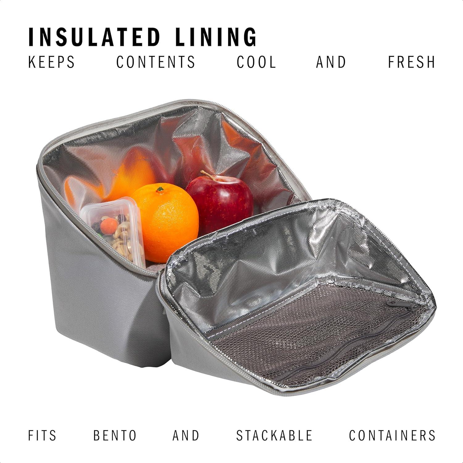 imageAffiliate Lunch Bag with handle insulated bento box for women and menGrey TwoGrey Three