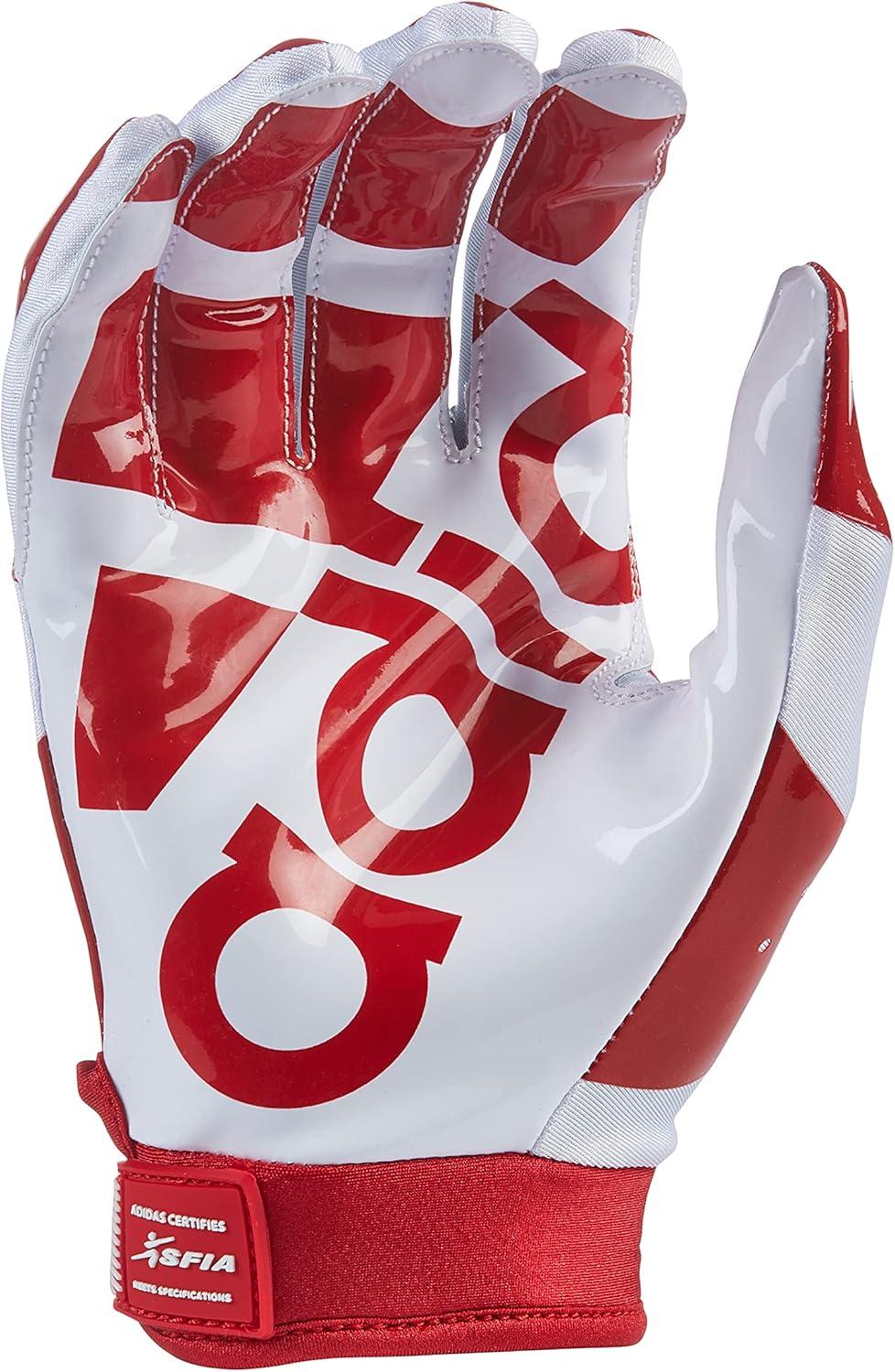 imageadidas Adifast 30 Youth Football Receiver Glove Multiple StylesWhiteRed