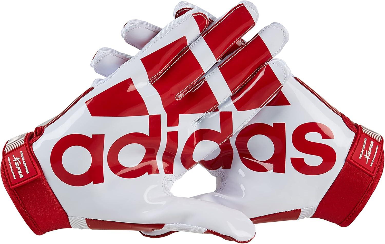 imageadidas Adifast 30 Youth Football Receiver Glove Multiple StylesWhiteRed
