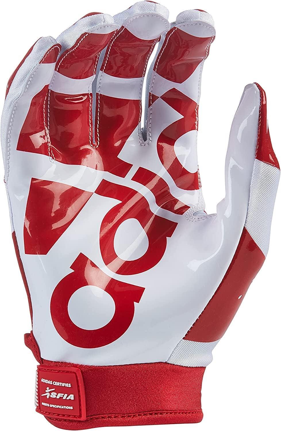 imageadidas Adifast 30 Youth Football Receiver Glove Multiple StylesWhiteRed