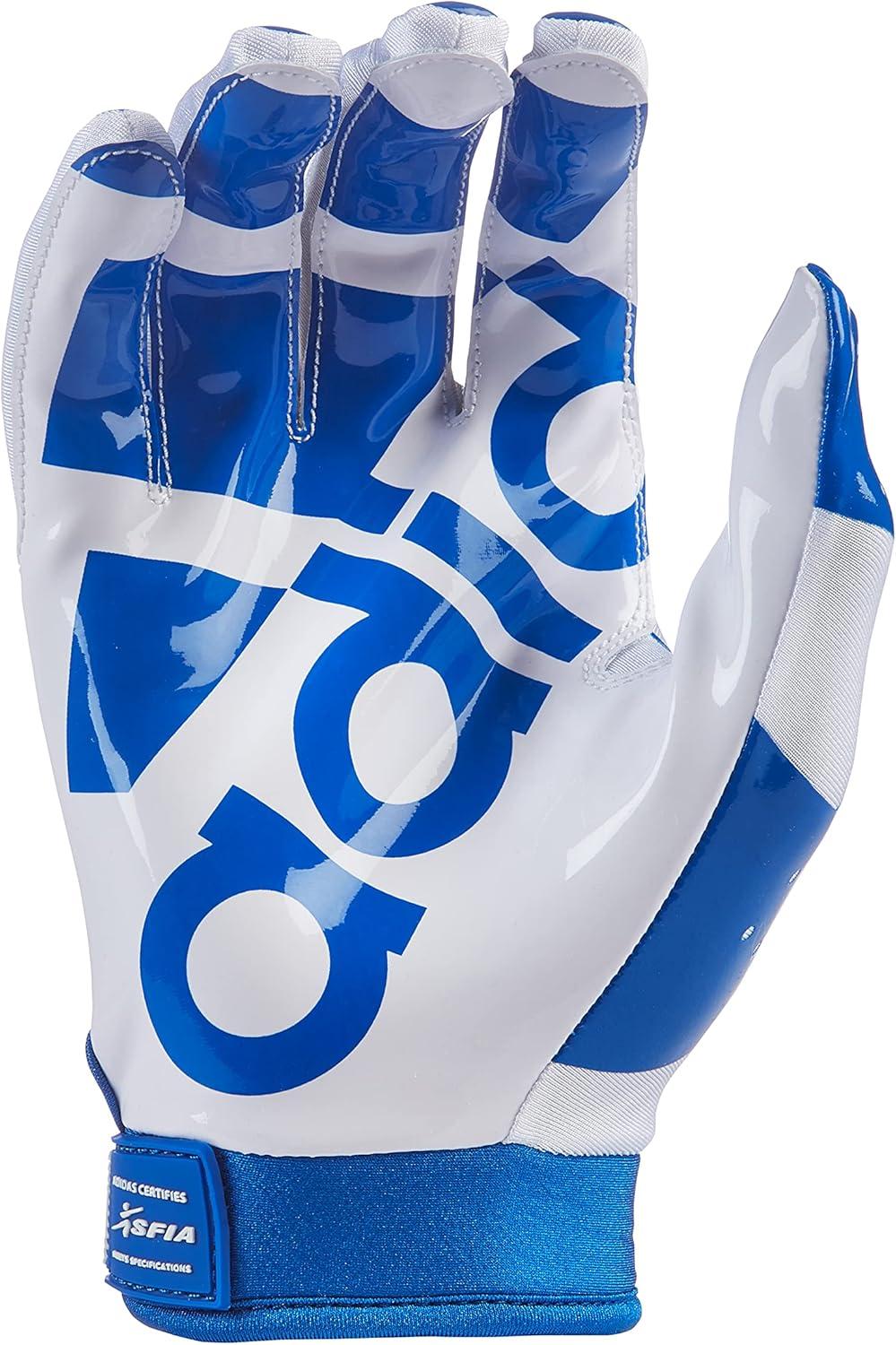 imageadidas Adifast 30 Youth Football Receiver Glove Multiple StylesWhiteRoyal