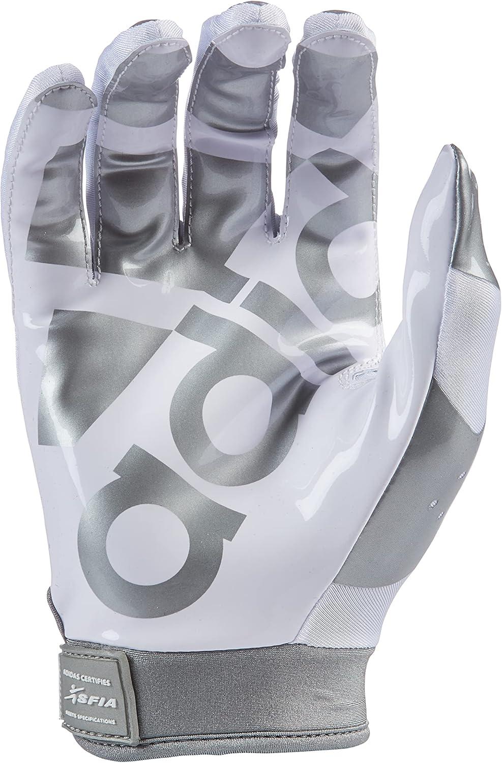 imageadidas Adifast 30 Youth Football Receiver Glove Multiple StylesWhiteSilver