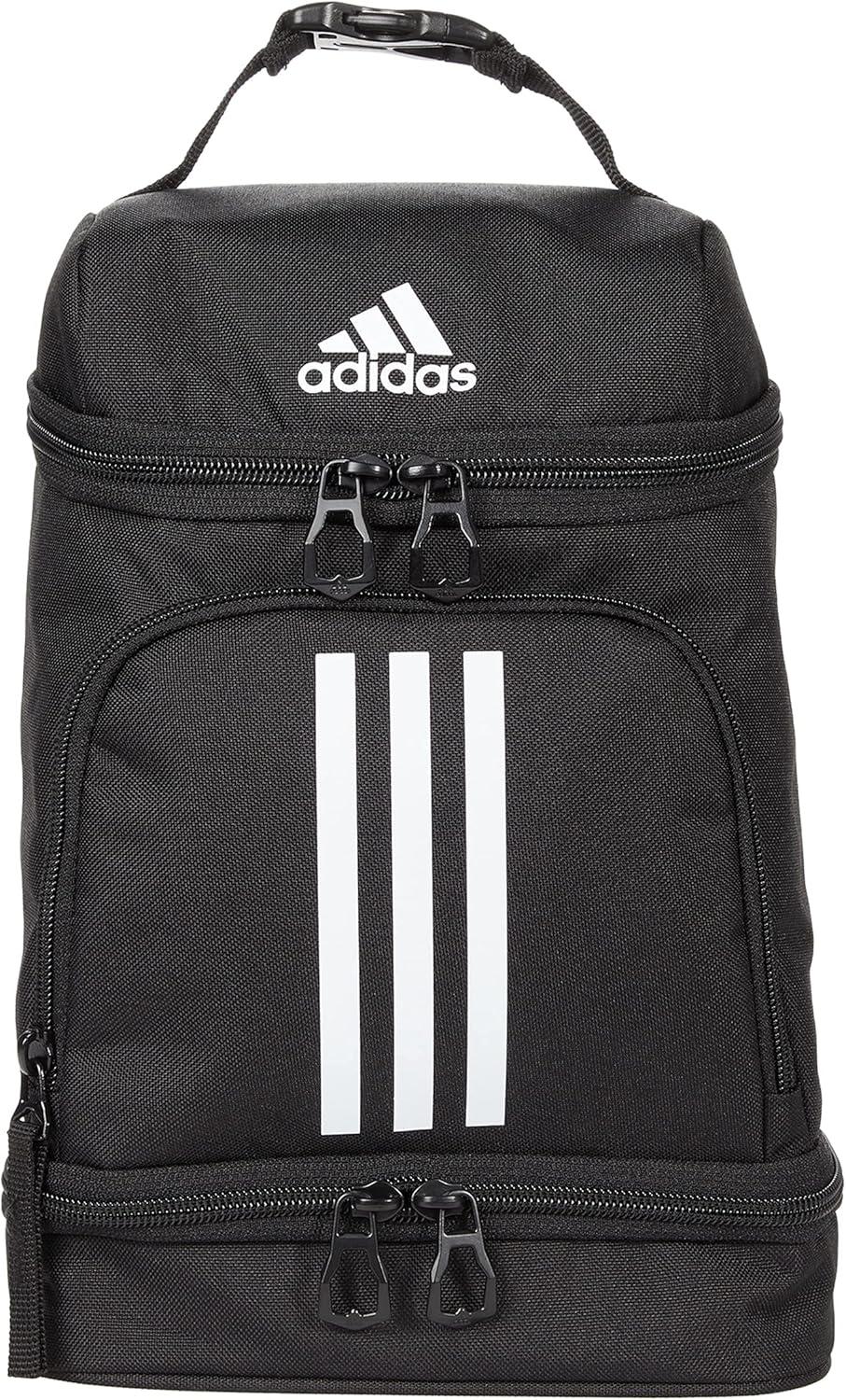 imageadidas Excel Insulated Lunch Bag Cooler with Zipper Pocket for Ice Pack and Clip Temperature Control InsulationBlackWhite
