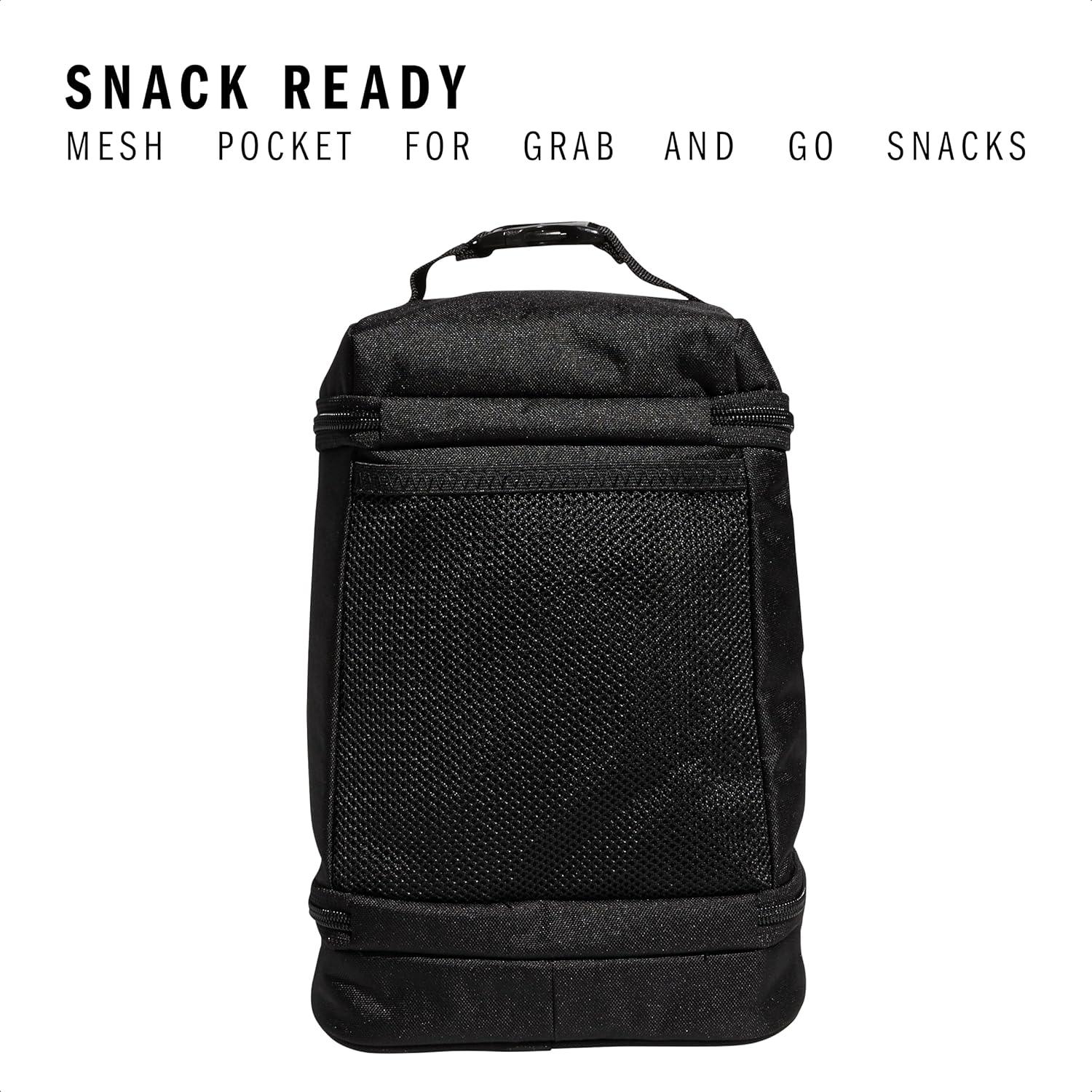 imageadidas Excel Insulated Lunch Bag Cooler with Zipper Pocket for Ice Pack and Clip Temperature Control InsulationBlackWhite