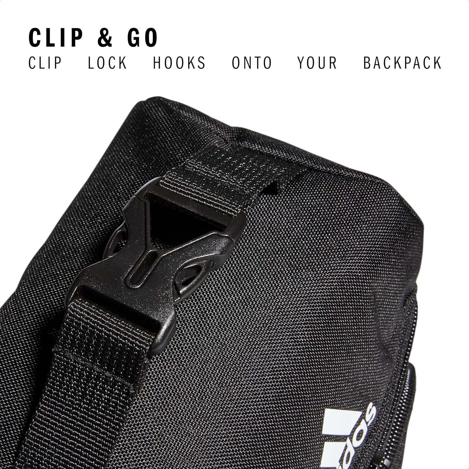 imageadidas Excel Insulated Lunch Bag Cooler with Zipper Pocket for Ice Pack and Clip Temperature Control InsulationBlackWhite