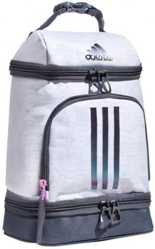 imageadidas Excel Insulated Lunch Bag Cooler with Zipper Pocket for Ice Pack and Clip Temperature Control InsulationJersey WhiteShadow ChromeOnix Grey