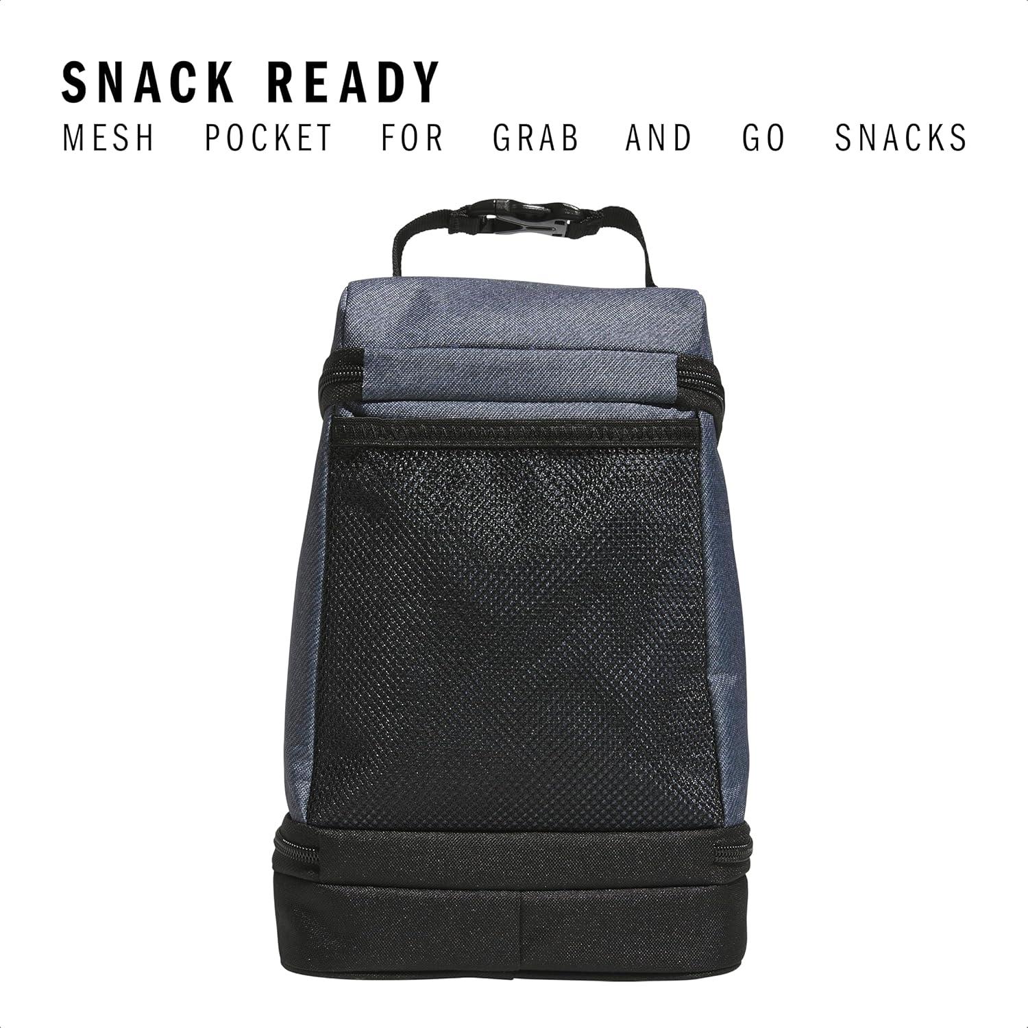 imageadidas Excel Insulated Lunch Bag Cooler with Zipper Pocket for Ice Pack and Clip Temperature Control InsulationTwill Onix GreyBlack