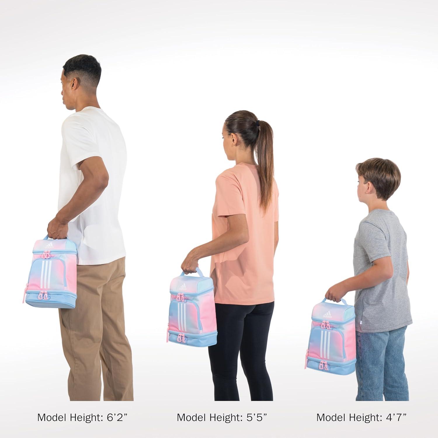 imageadidas Excel Insulated Lunch Bag Cooler with Zipper Pocket for Ice Pack and Clip Temperature Control InsulationTwill Onix GreyBlack