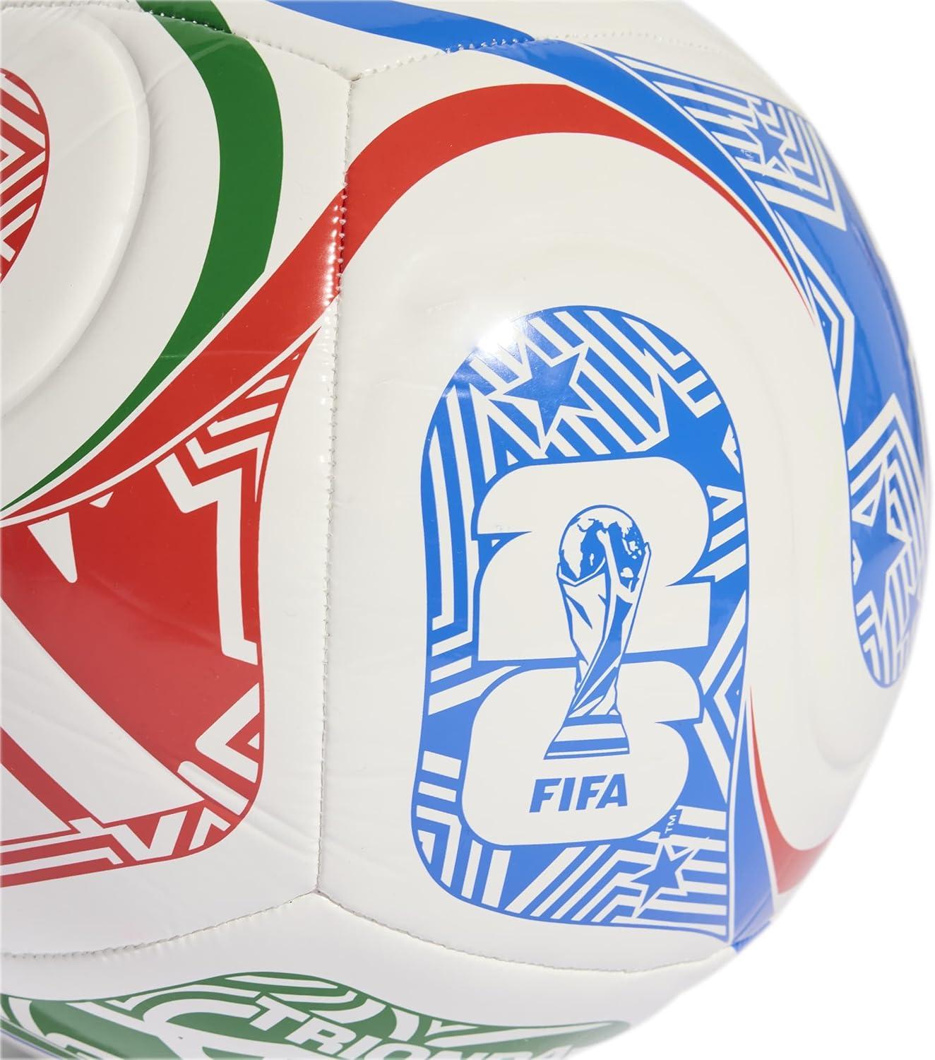 imageadidas FIFA World Cup 26 Trionda Soccer BallWhiteVivid RedGlory BlueGreenClub