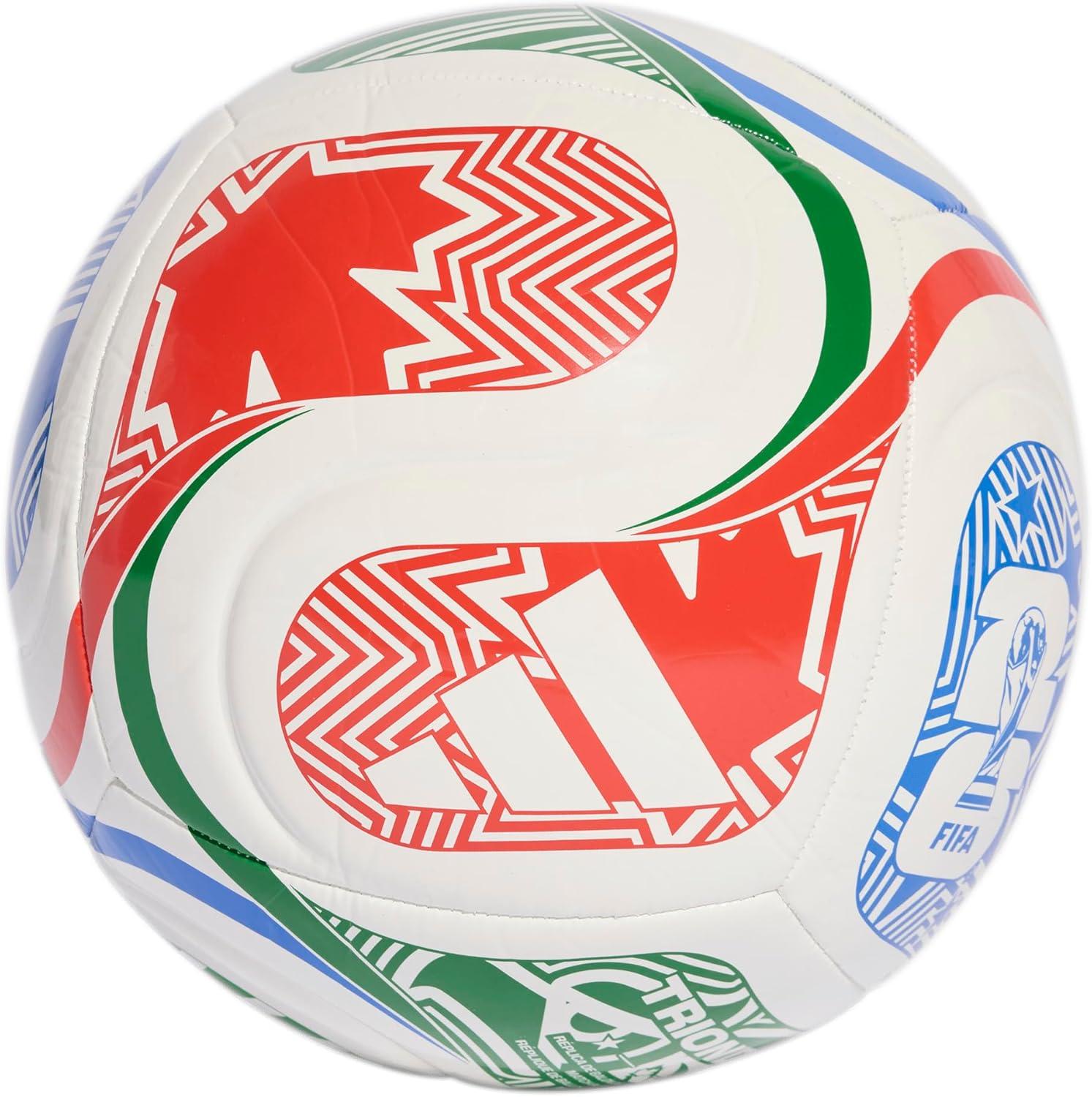 imageadidas FIFA World Cup 26 Trionda Soccer BallWhiteVivid RedGlory BlueGreenClub