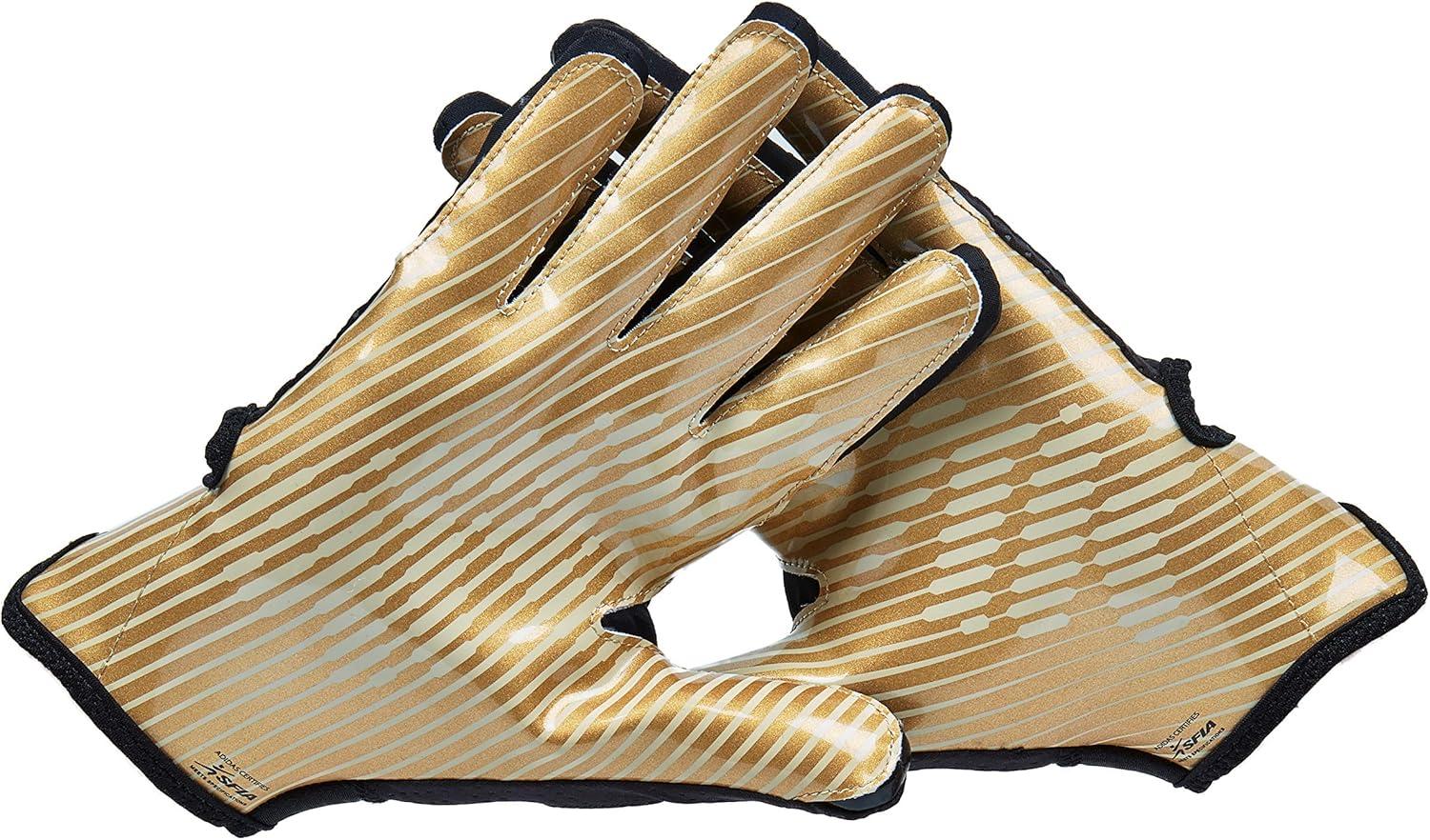 imageadidas Freak 50 Padded Adult Football Receiver GloveBlackMetallic Gold