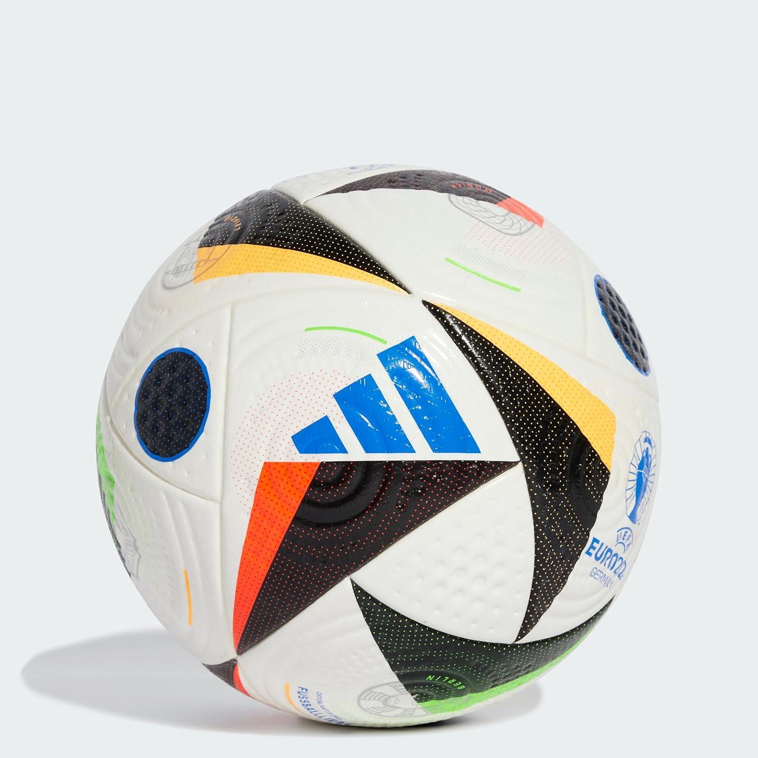 imageadidas Fussballliebe Euro 2024 FIFA Quality Pro Ball IQ3682 Unisex Soccer Ball WhiteBlackGlow Blue 5
