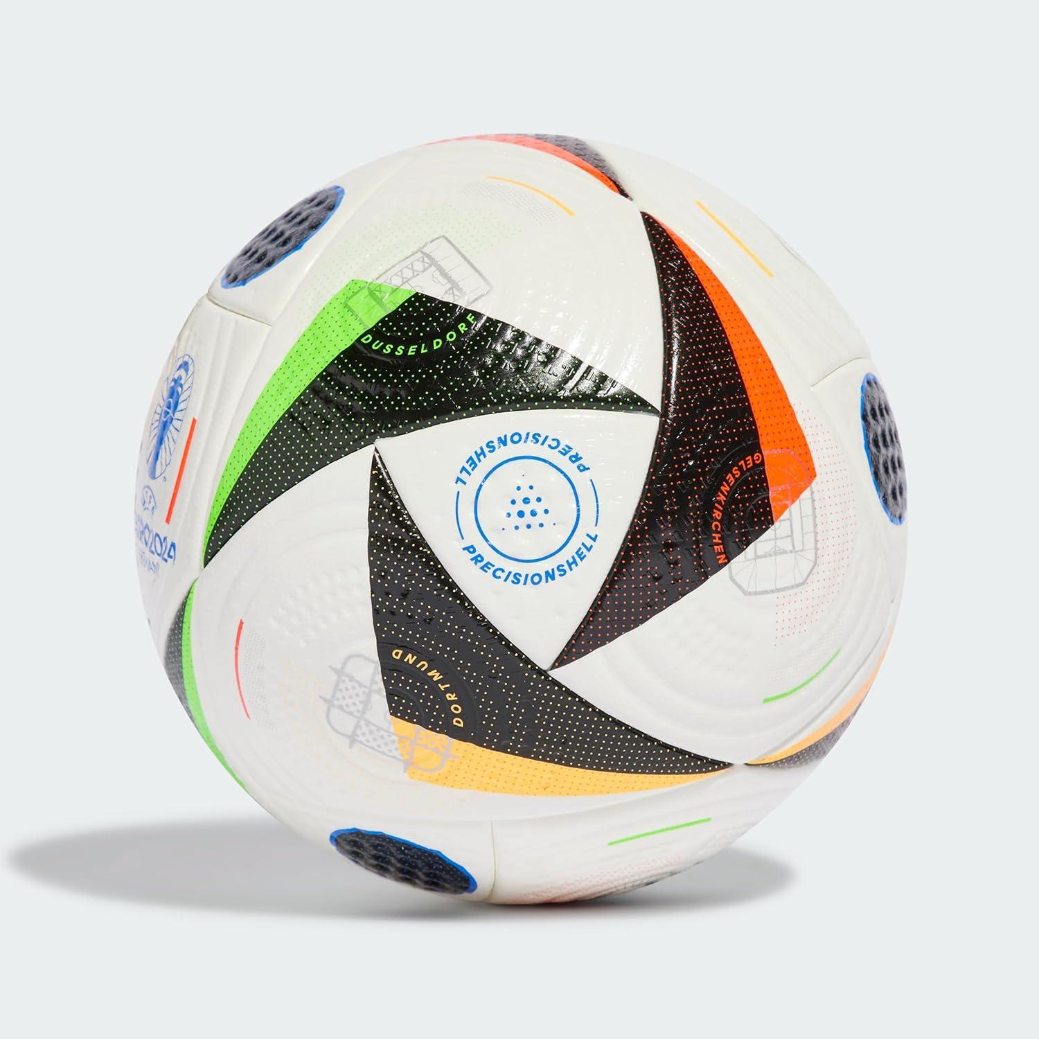 imageadidas Fussballliebe Euro 2024 FIFA Quality Pro Ball IQ3682 Unisex Soccer Ball WhiteBlackGlow Blue 5