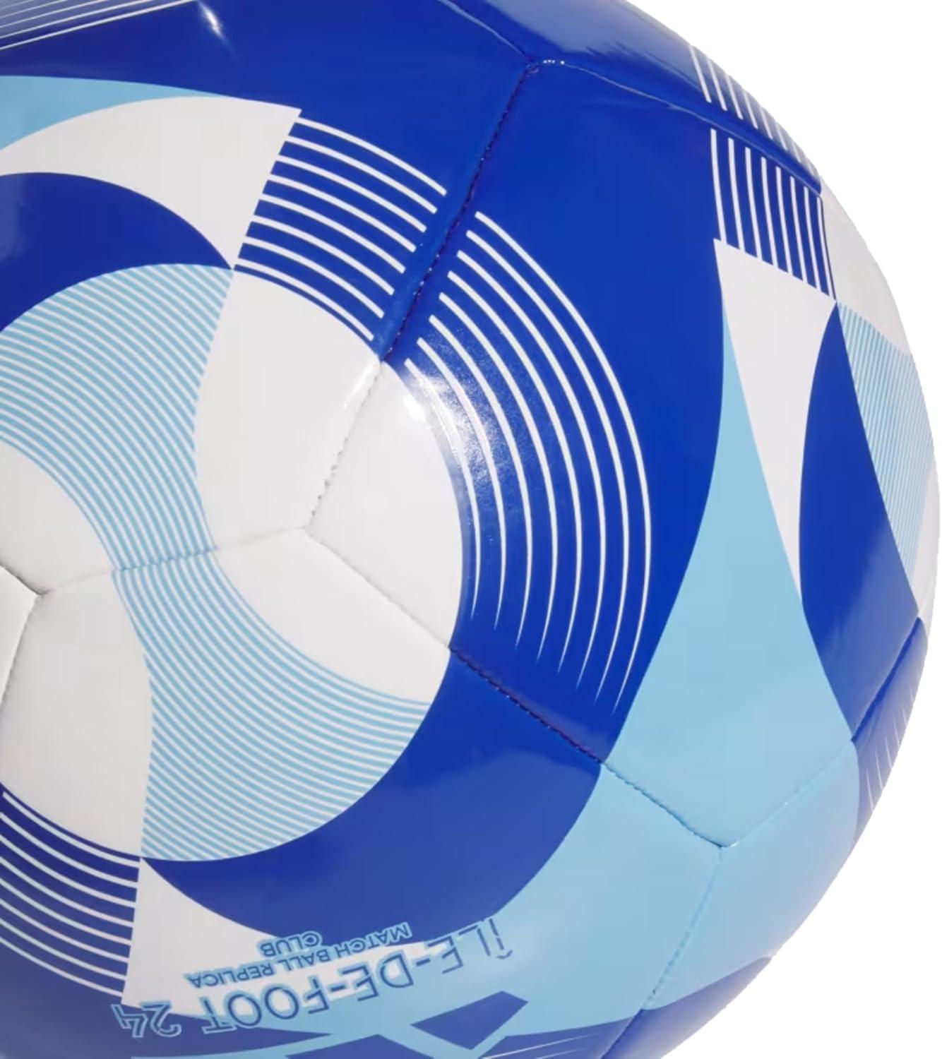 imageadidas ILEDeFoot 24 Club Soccer BallWhiteClear SkyTeam Royal Blue