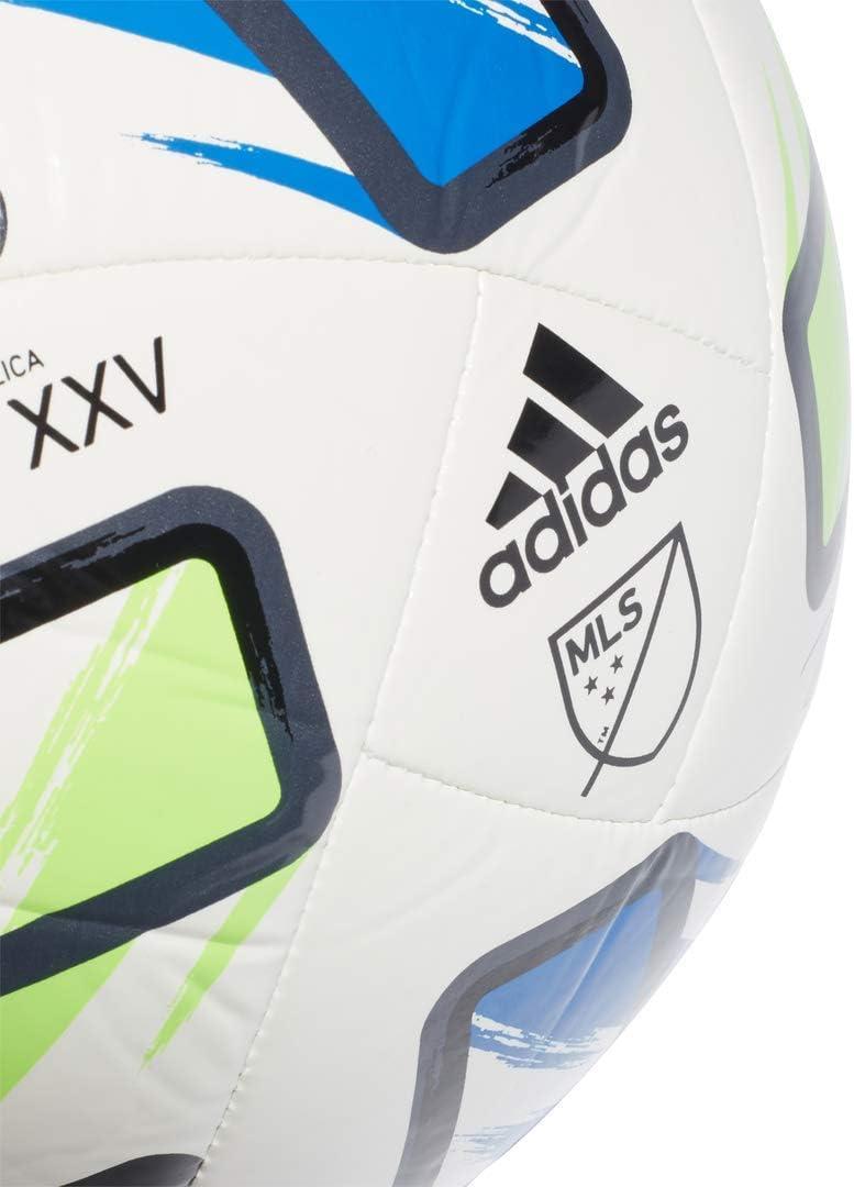 imageadidas MLS Nativo XXV Club BallWhiteSolar GreenGlory BlueBlack