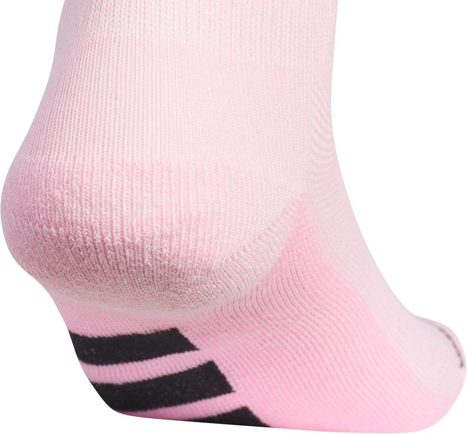 imageadidas Mens All Day Training Quarter Socks sports performance above the ankle height with cushioning for running 3PairTrue PinkBlackWhite