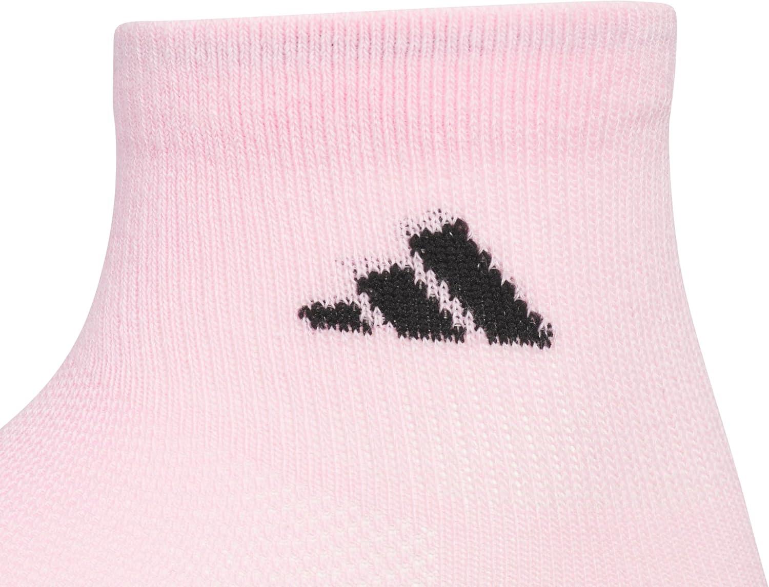 imageadidas Mens All Day Training Quarter Socks sports performance above the ankle height with cushioning for running 3PairTrue PinkBlackWhite