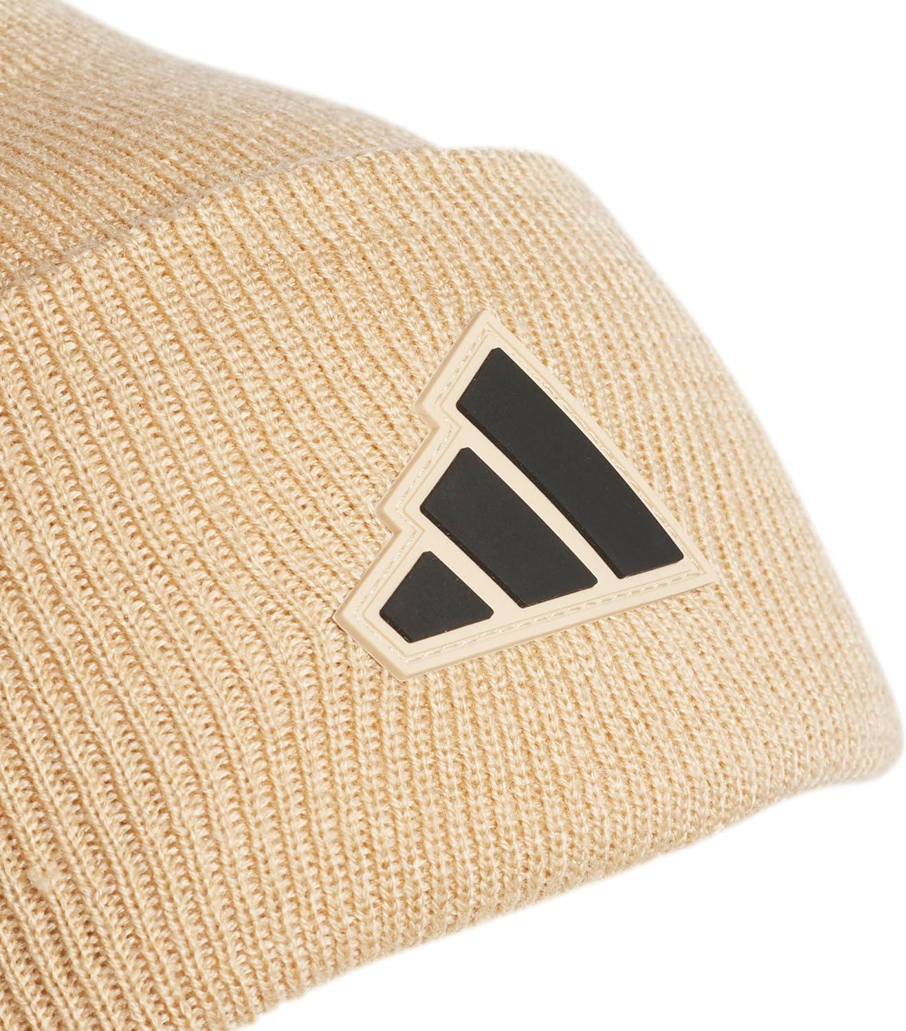 imageadidas Mens Beanie Postseason Tall Fit Slouchy Cuffed Knit Winter HatMagic BeigeBlack