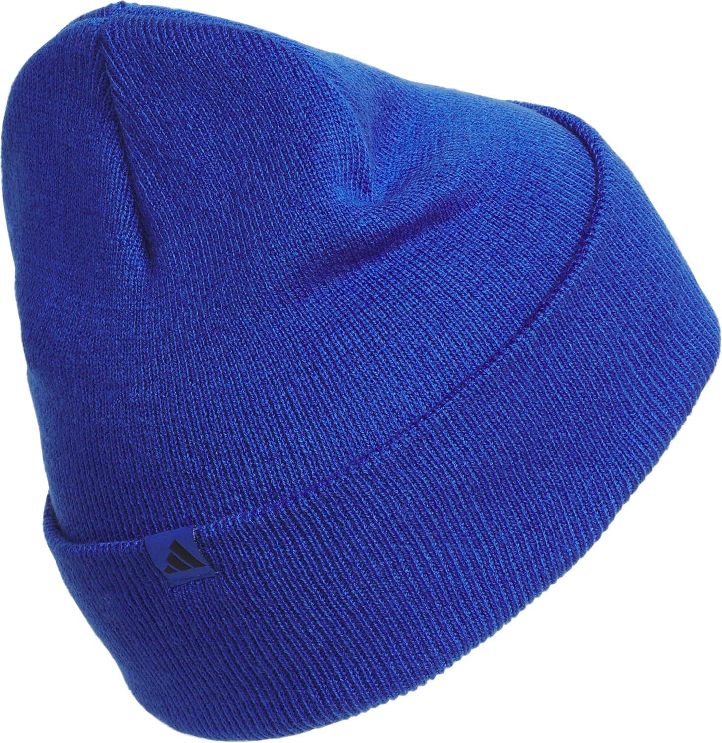 imageadidas Mens Beanie Postseason Tall Fit Slouchy Cuffed Knit Winter HatTeam Royal BlueBlack