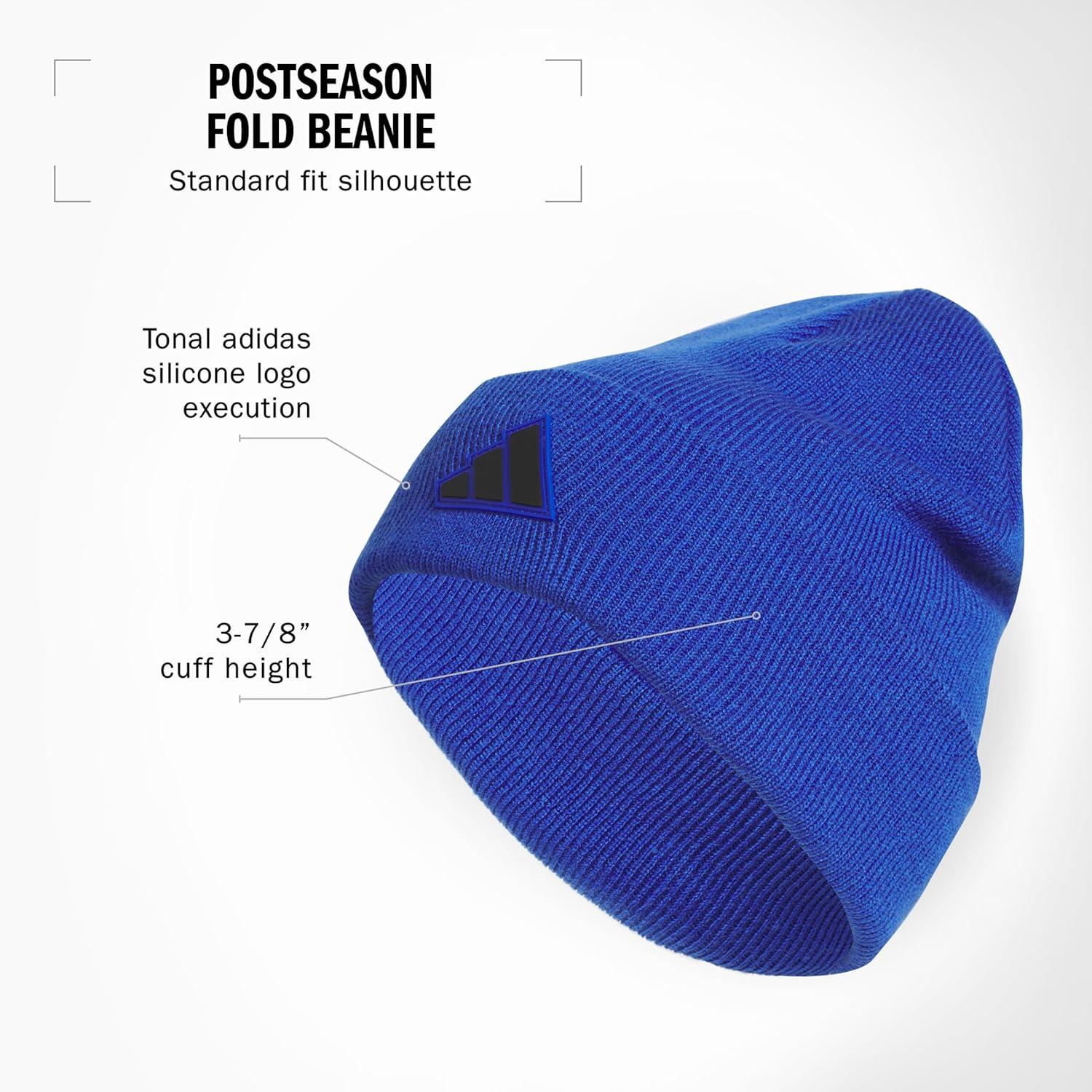 imageadidas Mens Beanie Postseason Tall Fit Slouchy Cuffed Knit Winter HatTeam Royal BlueBlack