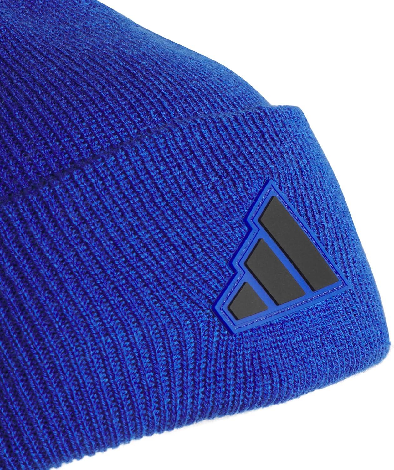 imageadidas Mens Beanie Postseason Tall Fit Slouchy Cuffed Knit Winter HatTeam Royal BlueBlack