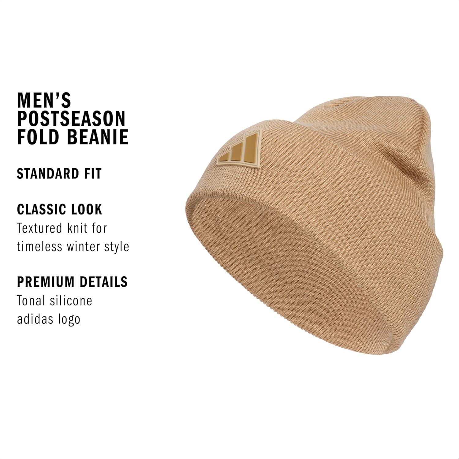 imageadidas Mens Beanie Postseason Tall Fit Slouchy Cuffed Knit Winter HatWarm Sandstone BeigeBrown Desert