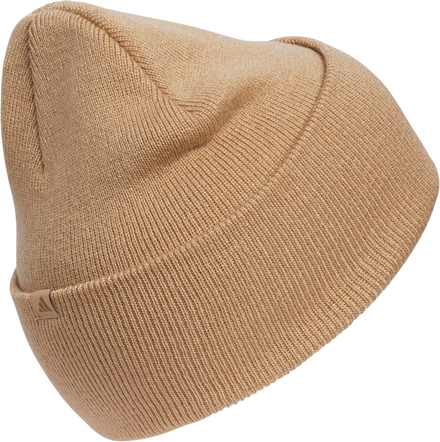 imageadidas Mens Beanie Postseason Tall Fit Slouchy Cuffed Knit Winter HatWarm Sandstone BeigeBrown Desert