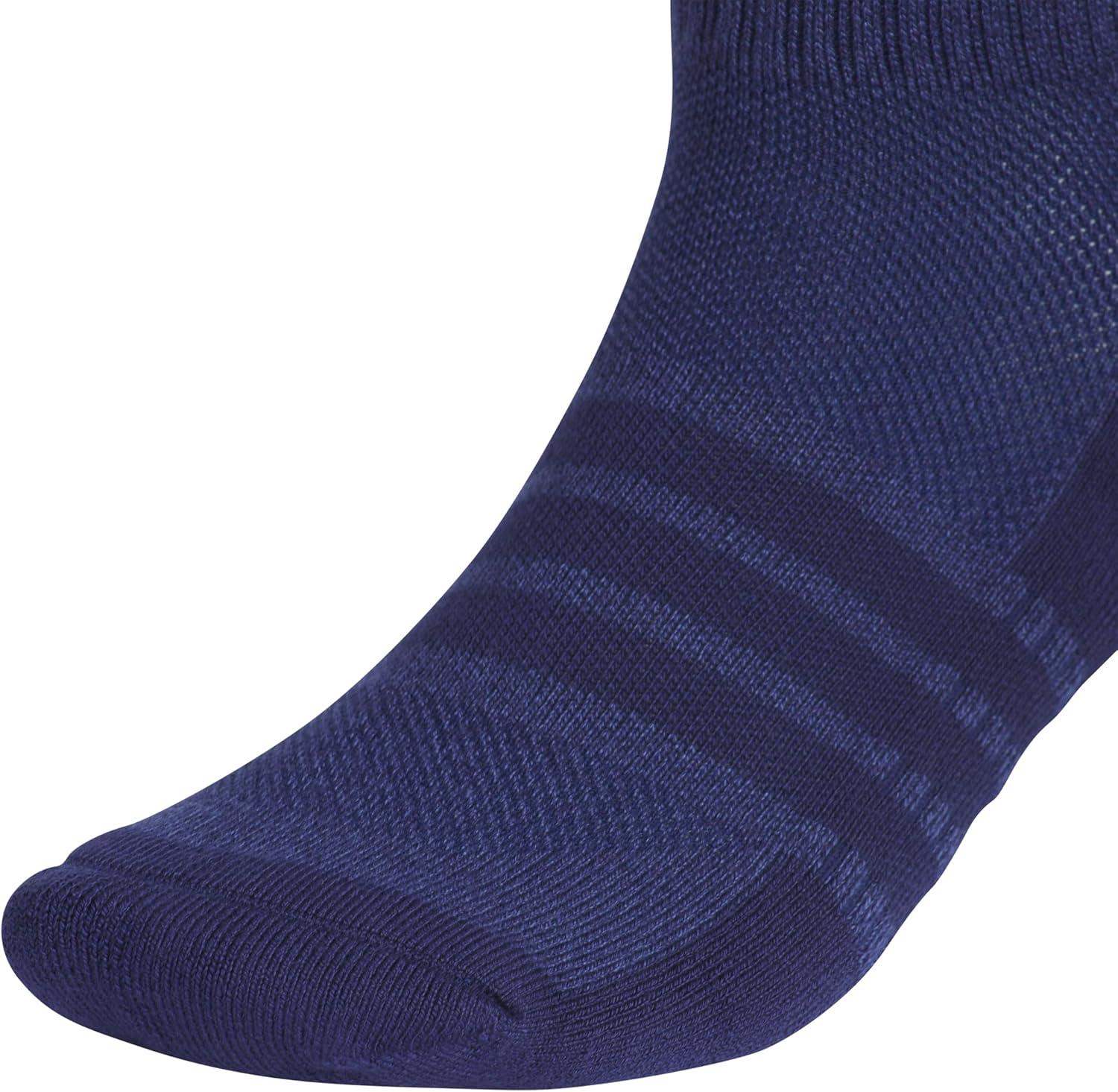imageadidas Mens Cushioned X 4 3Pack MidCrew SockTech Indigo BlueDark Blue
