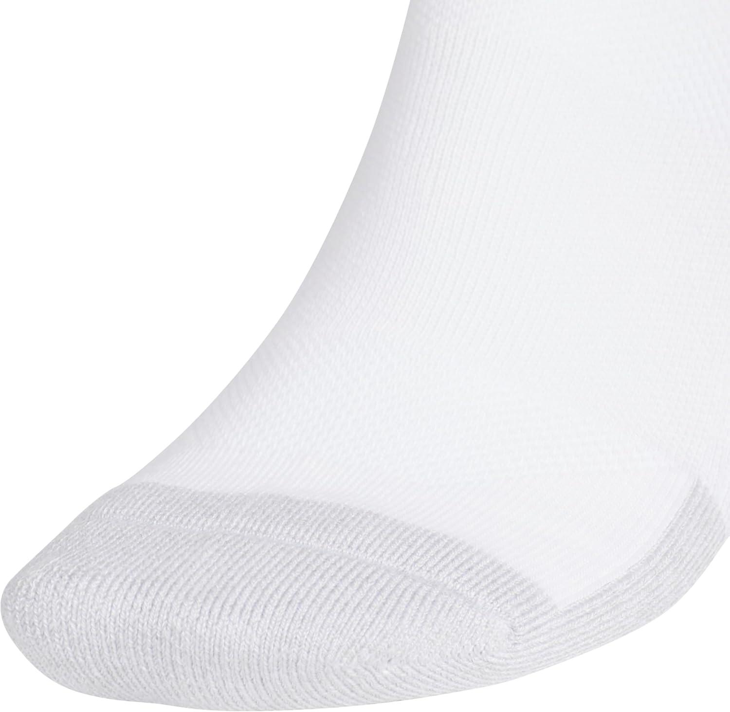 imageadidas Mens Cushioned X 4 3Pack MidCrew SockWhiteClear Onix Grey