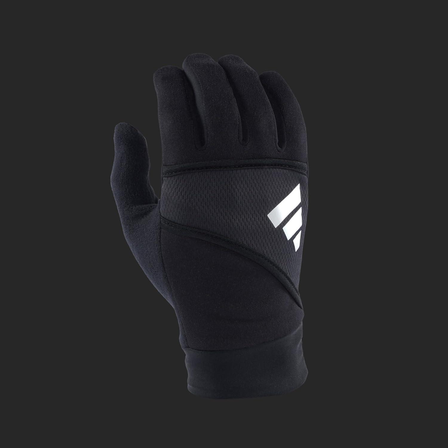 imageadidas Mens Dash 20 Reflective Gloves BlackDash 20 BlackWhite