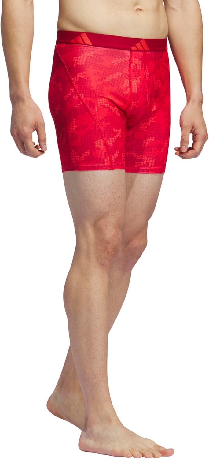 imageadidas Mens Performance Athletic Mesh Boxer Brief Underwear 3Pack Moisture Wicking Sport ComfortDigi Camo Better Scarletbright RedBetter ScarletBright Red