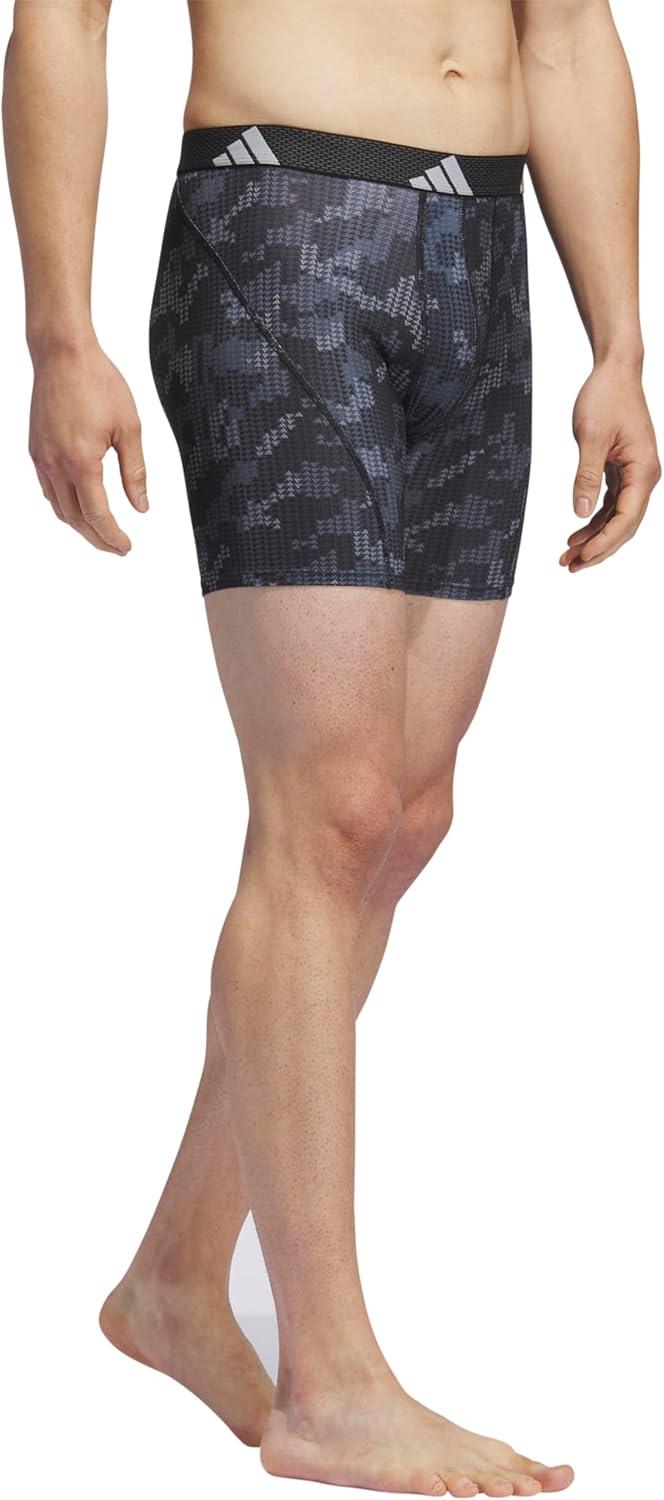 imageadidas Mens Performance Athletic Mesh Boxer Brief Underwear 3Pack Moisture Wicking Sport ComfortDigi Camo BlackonixBlackClear Grey