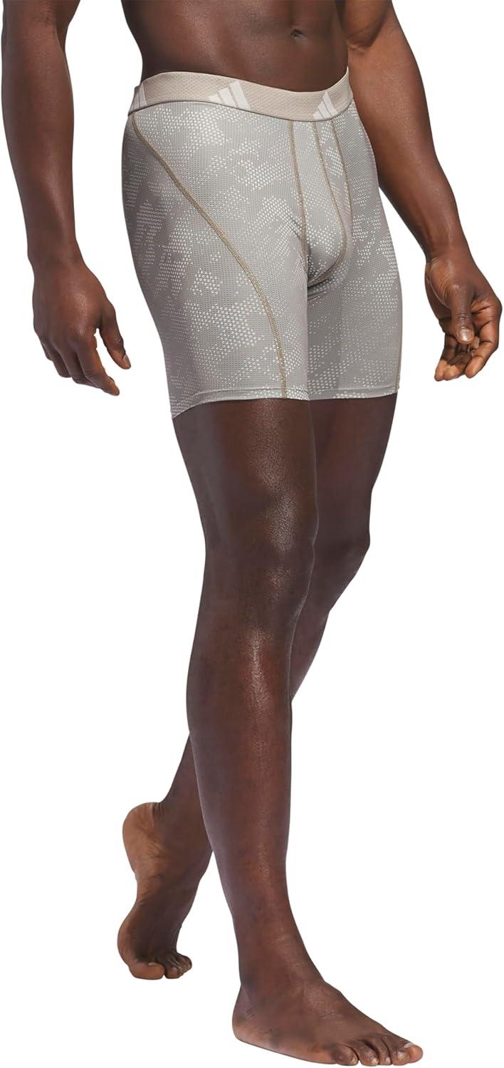 imageadidas Mens Performance Athletic Mesh Boxer Brief Underwear 3Pack Moisture Wicking Sport ComfortDrift Wonder Aluminaputty BeigeCarbon GreyOnix Grey