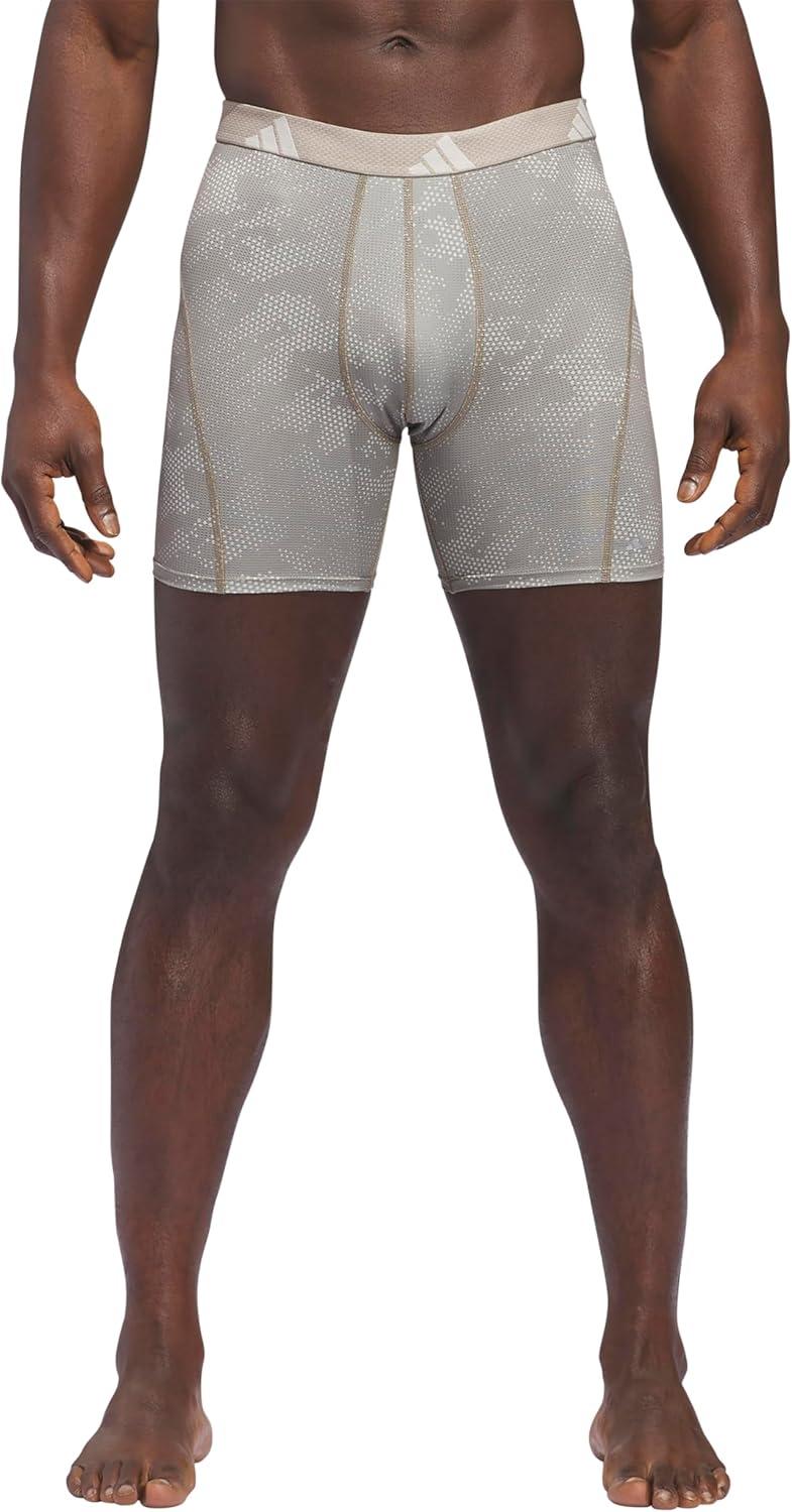 imageadidas Mens Performance Athletic Mesh Boxer Brief Underwear 3Pack Moisture Wicking Sport ComfortDrift Wonder Aluminaputty BeigeCarbon GreyOnix Grey