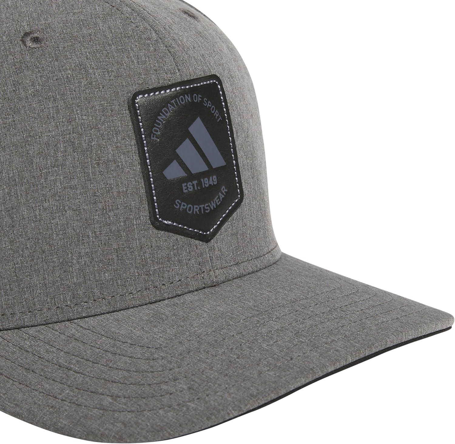 imageadidas Mens Scorecard High Crown Low Curve Brim Snapback Adjustable Fit Course Style HatGrey FourBlackOnix Grey