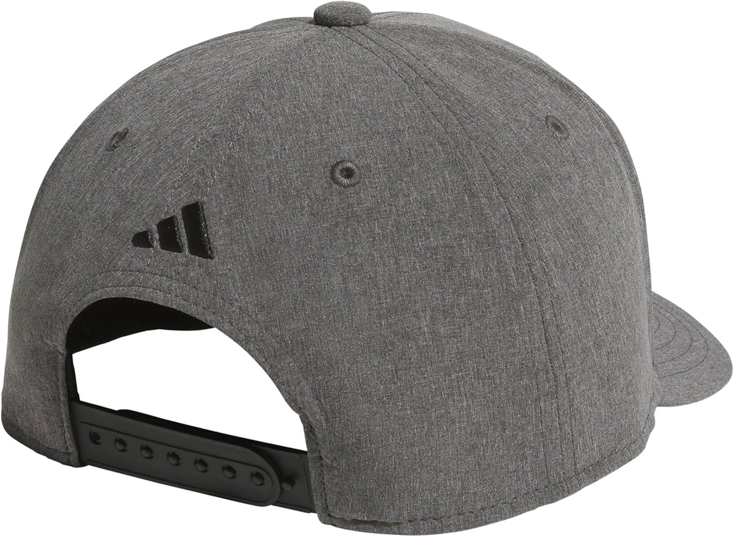 imageadidas Mens Scorecard High Crown Low Curve Brim Snapback Adjustable Fit Course Style HatGrey FourBlackOnix Grey