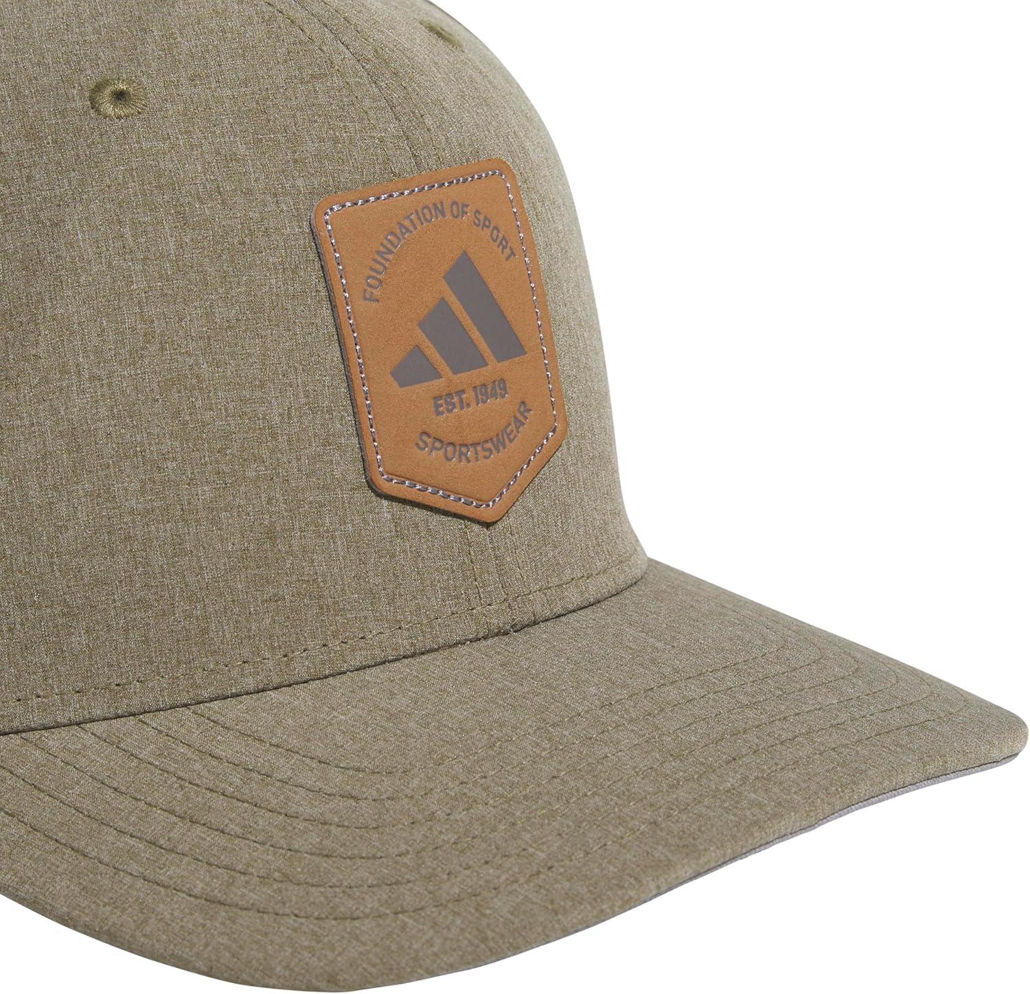 imageadidas Mens Scorecard High Crown Low Curve Brim Snapback Adjustable Fit Course Style HatOlive StrataGrey StrataGrey