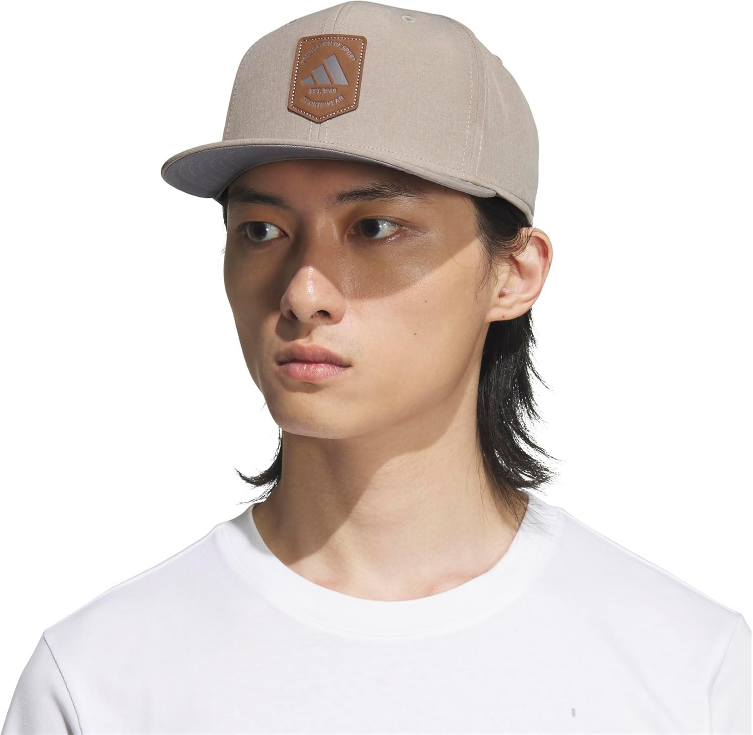 imageadidas Mens Scorecard High Crown Low Curve Brim Snapback Adjustable Fit Course Style HatWonder AluminaGrey Three