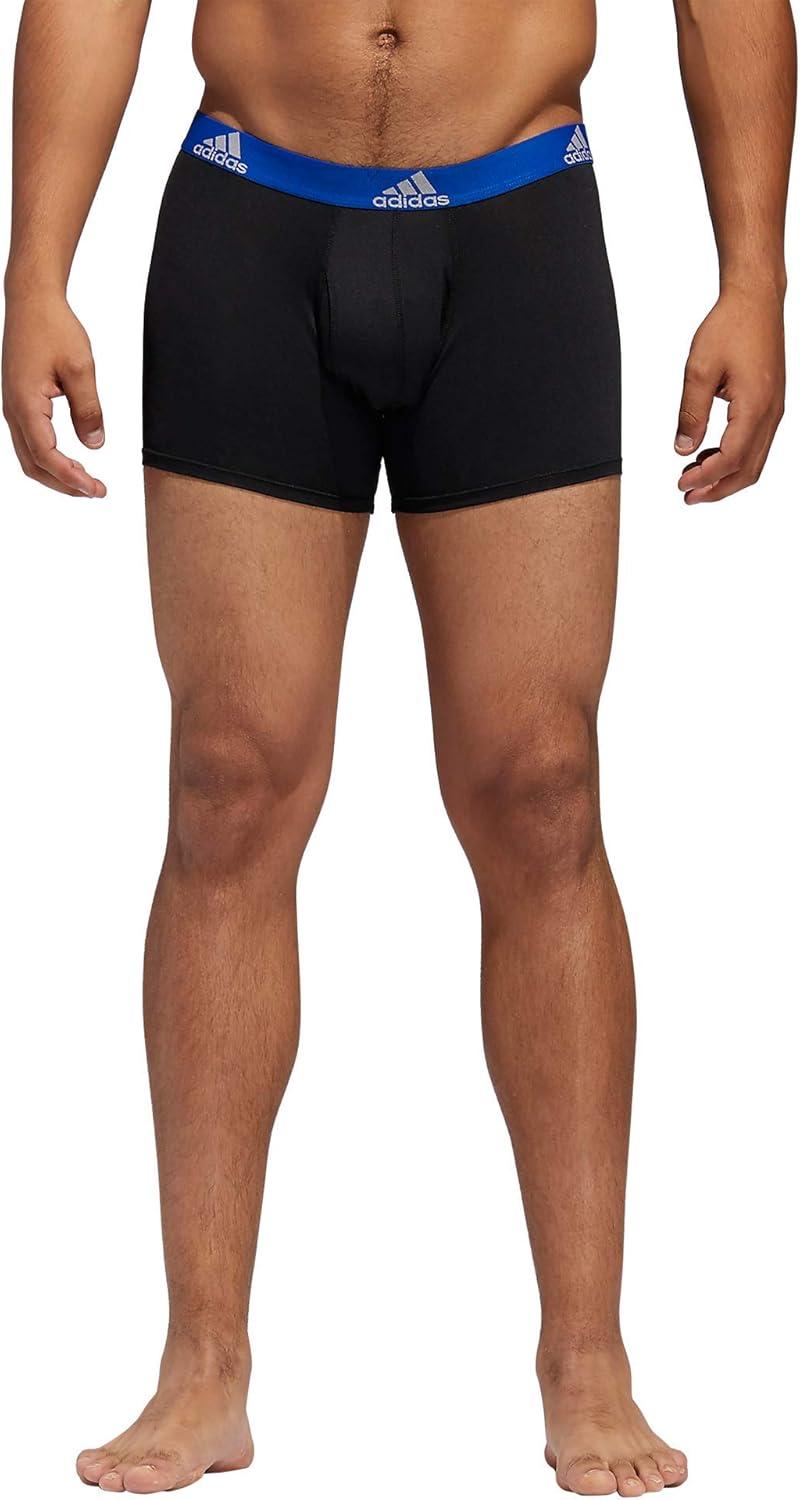 imageadidas Mens Stretch Cotton Boxer Brief Underwear 3Pack 2020BlackCollegiate Royal BlueScarlet Red