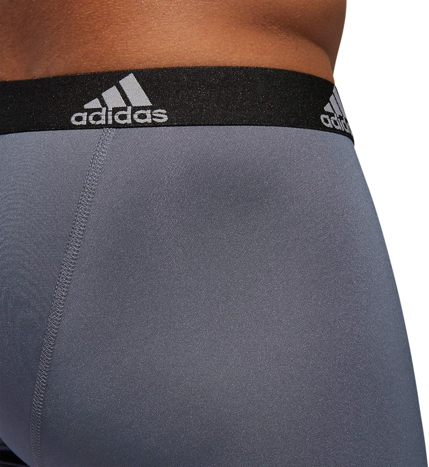 imageadidas Mens Stretch Cotton Boxer Brief Underwear 3Pack 2020Onix GreyBlackGreyPerformance