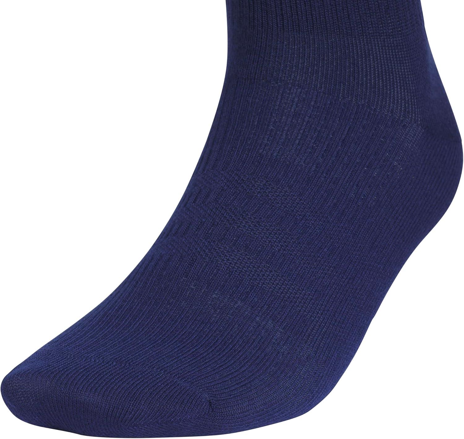 imageadidas Mens Superlite Quarter Socks 6Pack Durable Lightweight Athletic Breathable with Compression Arch SupportDark BlueTech Indigo BlueCrew Blue