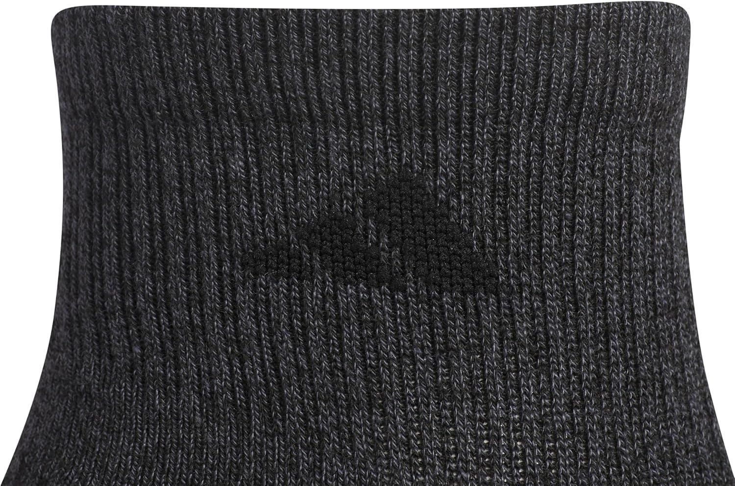 imageadidas Mens Superlite Quarter Socks 6Pack Durable Lightweight Athletic Breathable with Compression Arch SupportOnix GreyBlack