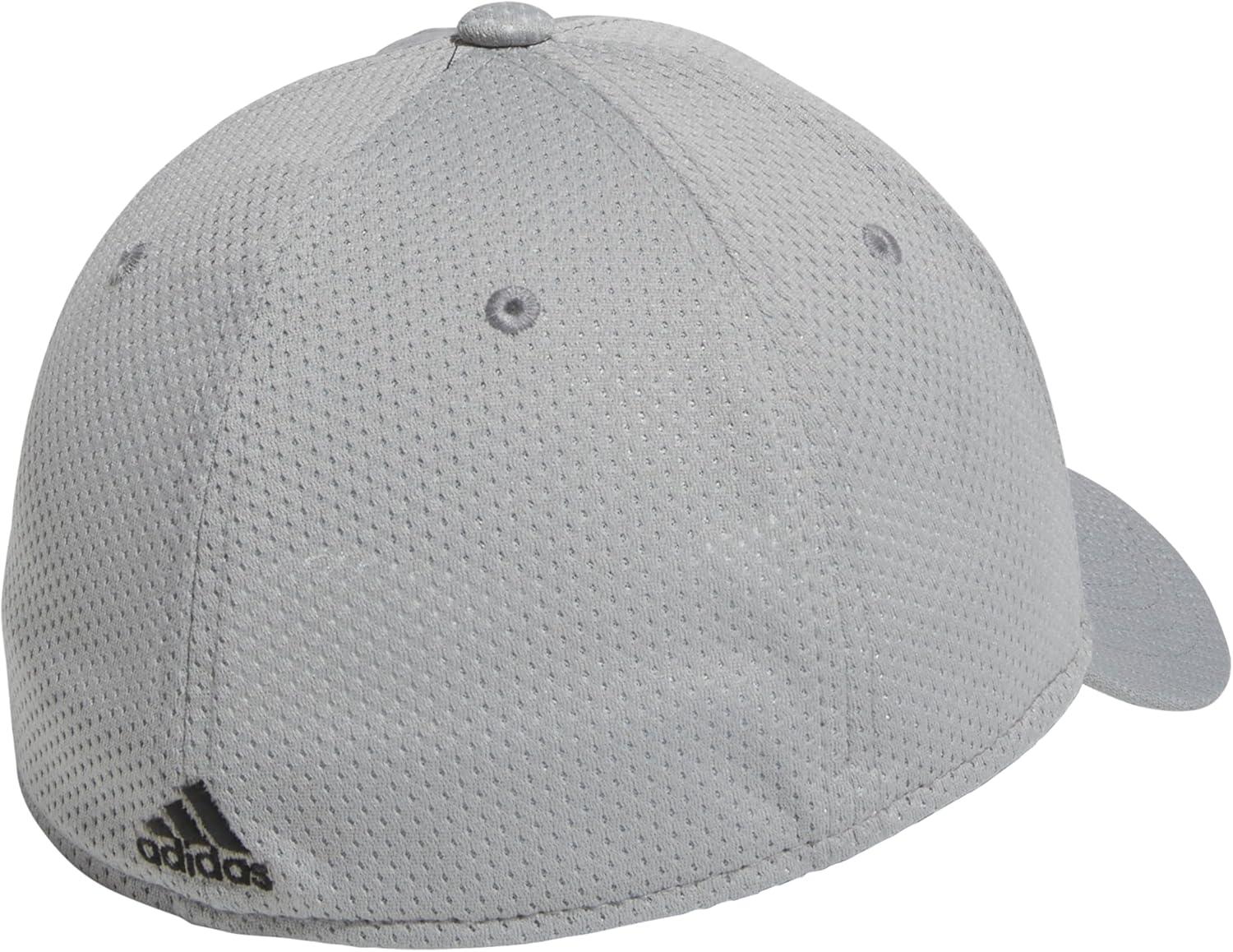 imageadidas Mens Zags 20 Structured Mid Crown AFlex Stretch Fit HatBaseball CapAluminum 2
