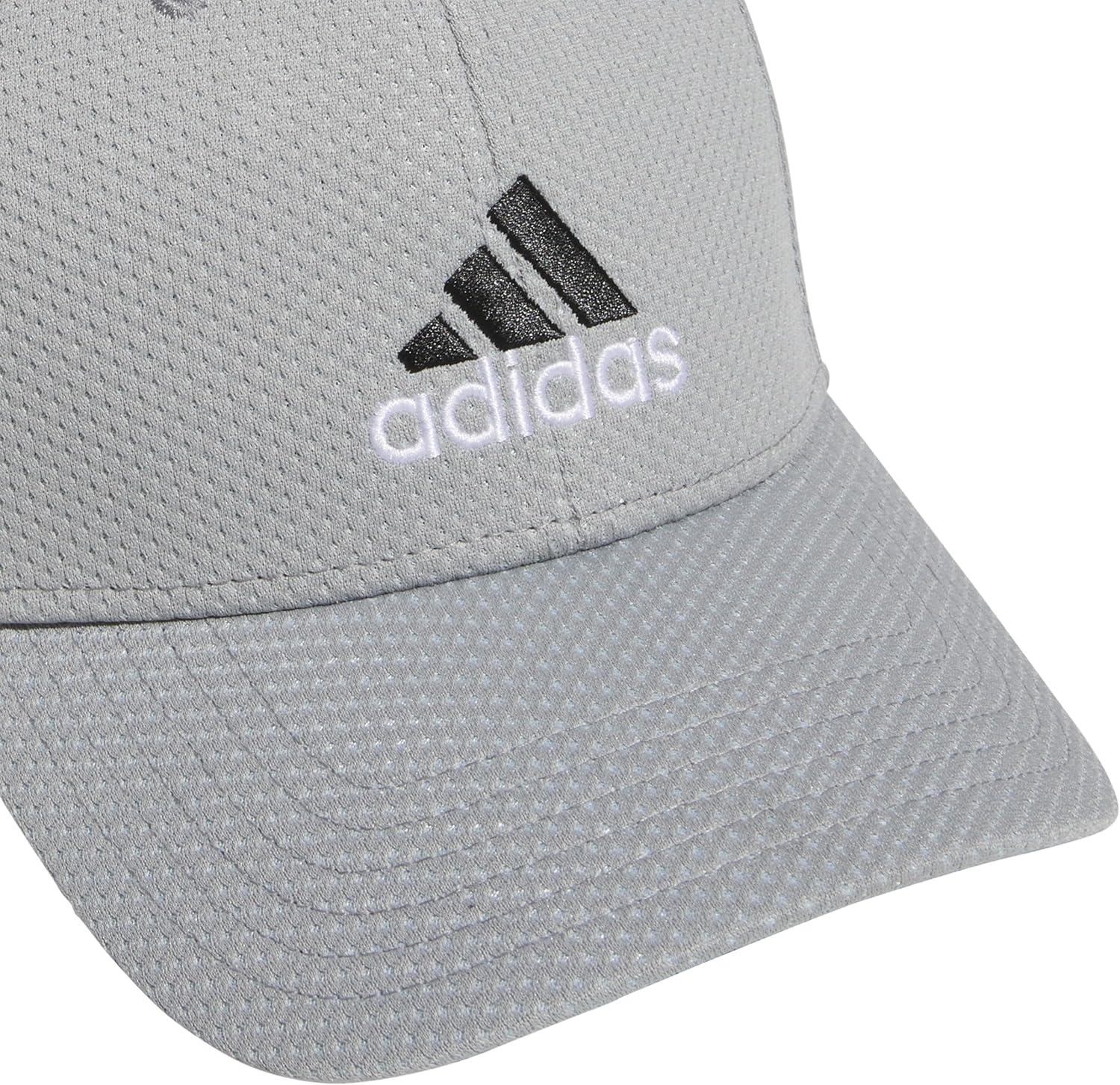imageadidas Mens Zags 20 Structured Mid Crown AFlex Stretch Fit HatBaseball CapAluminum 2